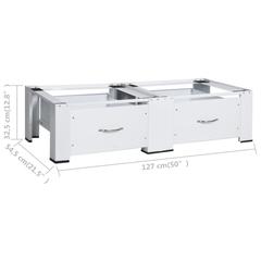 vidaXL Double Washing & Drying Machine Pedestal W/Drawers (127 x 54.5 x 32.5 cm)