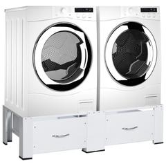 vidaXL Double Washing & Drying Machine Pedestal W/Drawers (127 x 54.5 x 32.5 cm)