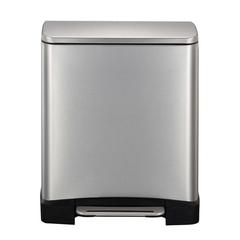 EKO Stainless Steel E-Cube Step Trash Bin W/Pedal (20 L)