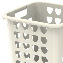 Cosmoplast Square Plastic Laundry Bin (33 L, Off White)