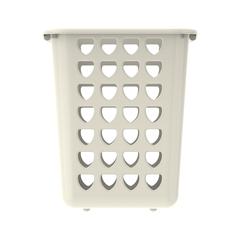 Cosmoplast Square Plastic Laundry Bin (33 L, Off White)