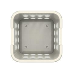 Cosmoplast Square Plastic Laundry Bin (33 L, Off White)