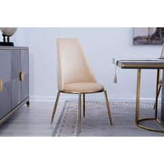 Pan Emirates Amador Velvet & Metal Dining Chair W/High Back (54 x 60 x 100 cm)