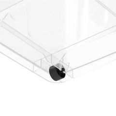 Cosmoplast Clear Plastic Stackable Storage Box W/Wheels & Lockable Lid (55 L, Transparent)