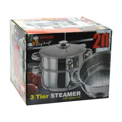 Vinod Stainless Steel 3-Tier Steamer (20 cm)