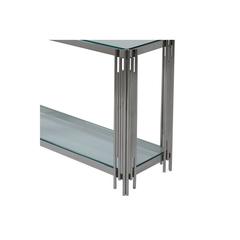 Pan Emirates Pyrus Console Table Glass (Silver)