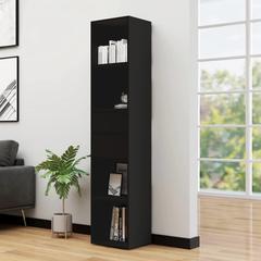 vidaXL Engineered Wood Book Cabinet (36 x 30 x 171 cm, Black)