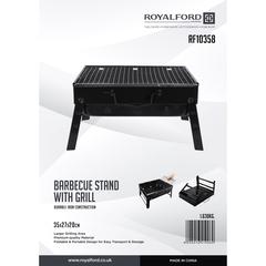 Royalford Charcoal Foldable Barbeque Grill Stand, RF10358