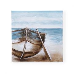 Pan Emirates Offshore Boat Canvas Art (60 x 3 x 60 cm, Blue)