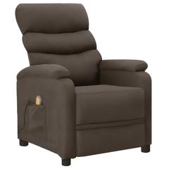 vidaXL Massage Reclining Chair Grey Faux Leather