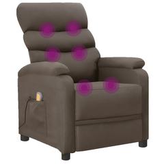 vidaXL Massage Reclining Chair Grey Faux Leather