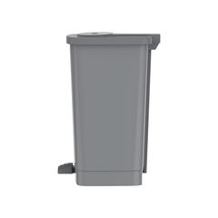 Cosmoplast Plastic Step-on Waste Bin W/Pedal (17 L, Pearl Silver)