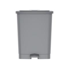 Cosmoplast Plastic Step-on Waste Bin W/Pedal (17 L, Pearl Silver)