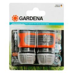 Gardena System Hose Connector Set (Set of 2, Orange, Gray & Black)