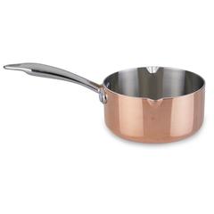 Imperial Copper Milk Pan with 2 Lips Triply (14 x 7 cm)