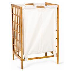 Honey-Can-Do Bamboo Grid Frame Hamper (66 x 43 x 33.5 cm, Brown)