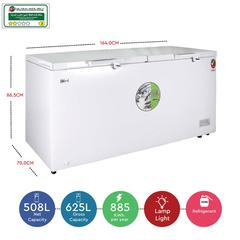 Nobel Freestanding Single Door Chest Freezer, NCF625 (508 L)