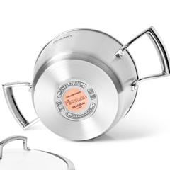 Fissman Millenium Stainless Steel Stockpot W/Glass Lid (24 cm)