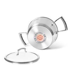Fissman Millenium Stainless Steel Stockpot W/Glass Lid (24 cm)