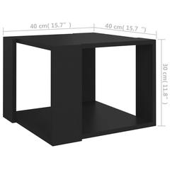 vidaXL Engineered Wood Coffee Table (40 x 40 x 30 cm, Black)