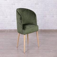 Pan Emirates Wingster Velvet Fabric & Wood Accent Chair (61 x 61 x 82 cm)