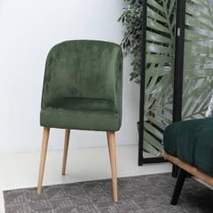 Pan Emirates Wingster Velvet Fabric & Wood Accent Chair (61 x 61 x 82 cm)