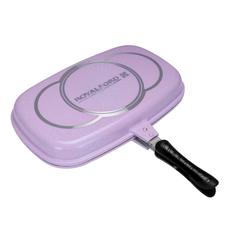 مقلاة شواء مزدوجة من الألومنيوم المصبوب مقاومة للالتصاق رويال فورد (40 سم)