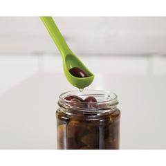 Joseph & Joseph Scoop&Pick Jar Spoon and Fork Set (20 x 2.7 x 2.7 cm, Set of 2, Green)