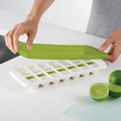 Joseph & Joseph QuickSnap Plus Ice-Cube Tray with Lid (31 x 13 x 4 cm, White & Green)