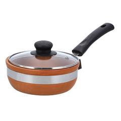 Olsenmark Traditional Cookware Clay Sauce Pan W/Glass Lid, OMCP6018 (500 ml)