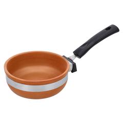 Olsenmark Traditional Cookware Clay Sauce Pan W/Glass Lid, OMCP6018 (500 ml)