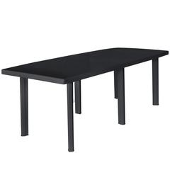 vidaXL Plastic Garden Table (216 x 90 x 72 cm, Anthracite)