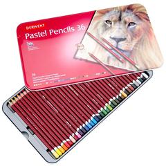 Derwent Pastel Pencils Set in a Metal Tin (Set of 36)