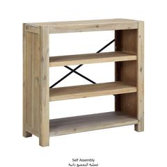vidaXL 3-Tier Bookcase 80x30x80 cm Solid Wood Acacia