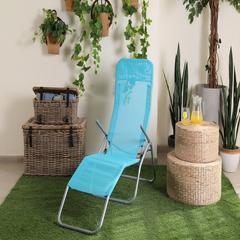 Pan Emirates Liverlita Metal & Fabric Foldable Sun Bed (178 x 60 x 92 cm)