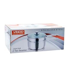 Vinod Stainless Steel 2-Tier Steamer (20 cm)