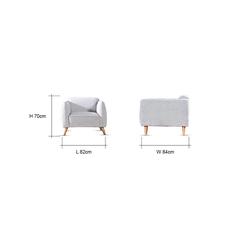 Blissful 1-Seater Fabric Sofa Set Danube Home