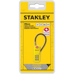 Stanley Zinc 3-Dial Combination TSA Wire Padlock (20 mm)