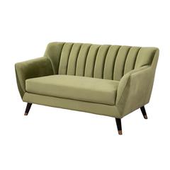 Delta 2-Seater Velvet Fabric & Wood Sofa Pan Emirates