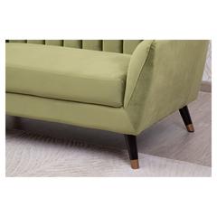 Delta 2-Seater Velvet Fabric & Wood Sofa Pan Emirates