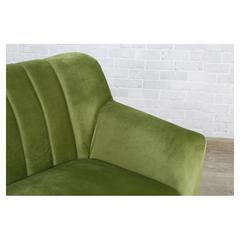 Delta 2-Seater Velvet Fabric & Wood Sofa Pan Emirates