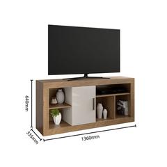 Danube Home Denver TV Stand Unit (Natural/Off White)