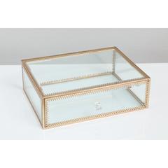Pan Emirates Loana Glass 1-Drawer Cosmetic Organizer (25 x 19 x 8 cm)