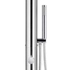 vidaXL Garden Shower with Brown Base 225 cm Stainless Steel (80 x 62 x 5 cm)