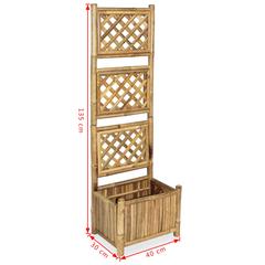 vidaXL Bamboo Garden Raised Bed W/Trellis (40 x 30 x 135 cm)