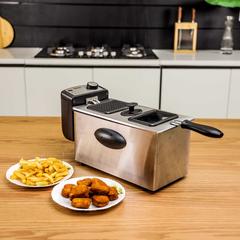 Geepas Deep Fryer W/Chrome Plated Basket, GDF36015 (2180 W, 3 L)