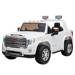 سيارة جمس 4x4 مع إطار مطاطي ومقعد جلد ميتس (24 فولت ، أبيض)