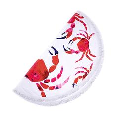 Anemoss Crab Cotton & Micro Fabric Round Beach Towel (150 cm)