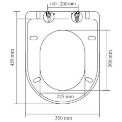 vidaXL Soft-close Toilet Seat with Quick-release Design White Square