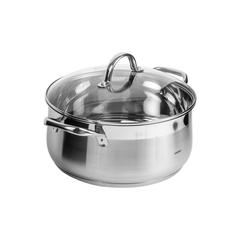 Bergner Gourmet Induction Stainless Steel Casserole W/Glass Lid (28 cm)